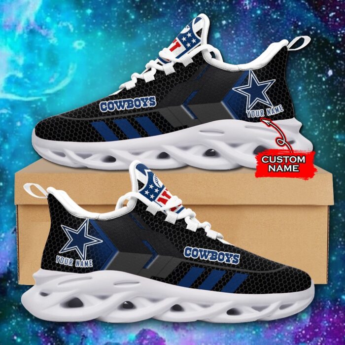 NFL Dallas Cowboys Max Soul Sneaker Custom Name 43M1