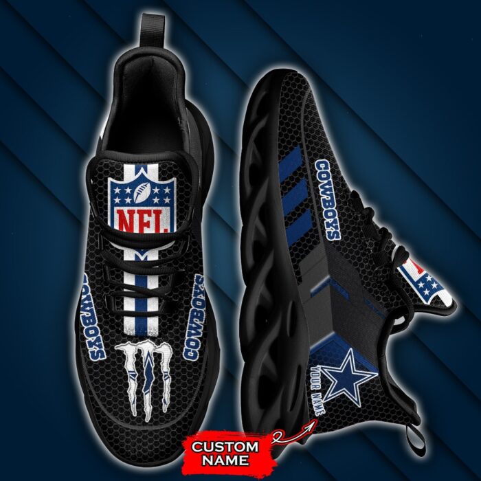 NFL Dallas Cowboys Max Soul Sneaker Custom Name 43M1