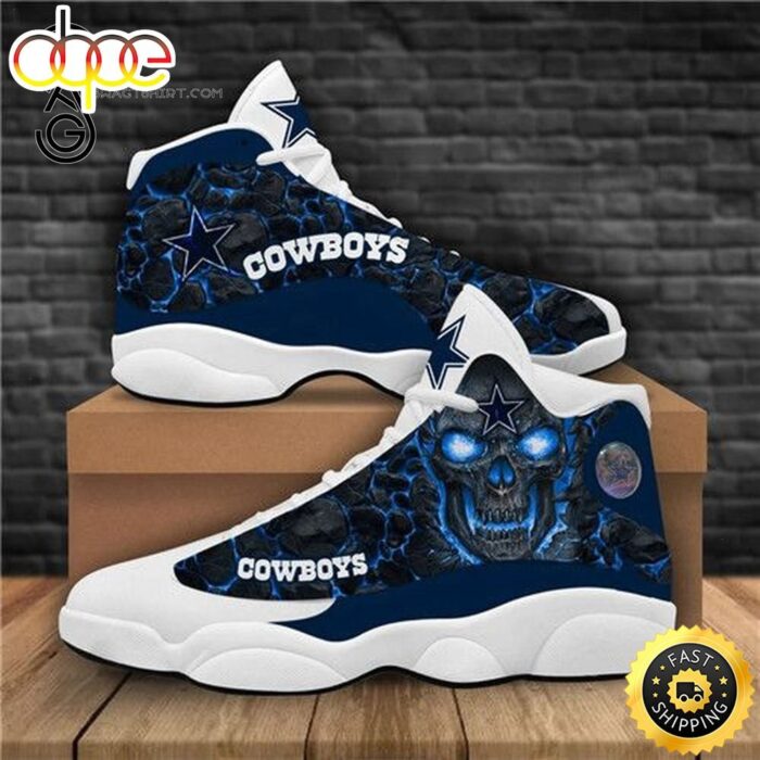 NFL Dallas Cowboys Skull Air Jordan 13 Shoes