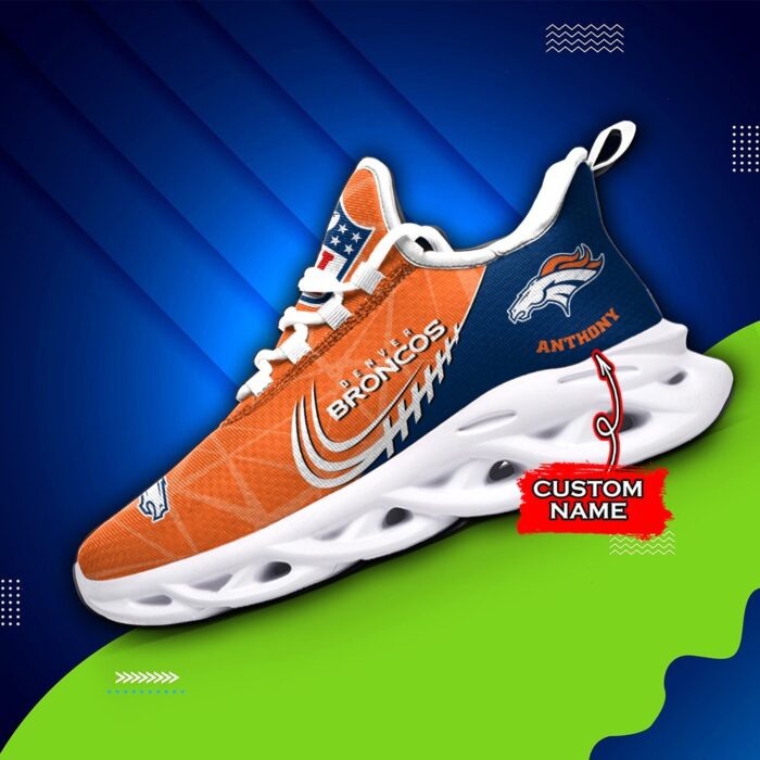 NFL Denver Broncos Max Soul Sneaker Custom Name Ver 3