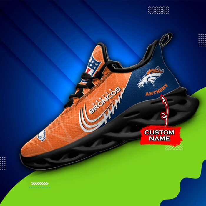 NFL Denver Broncos Max Soul Sneaker Custom Name Ver 3