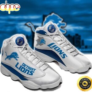 NFL Detroit Lions Air Jordan 13 Shoes V2