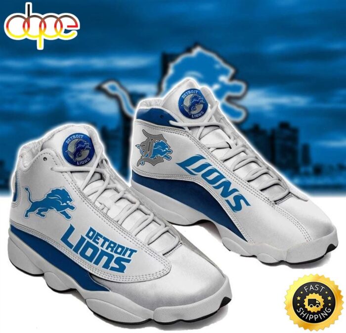 NFL Detroit Lions Air Jordan 13 Shoes V2