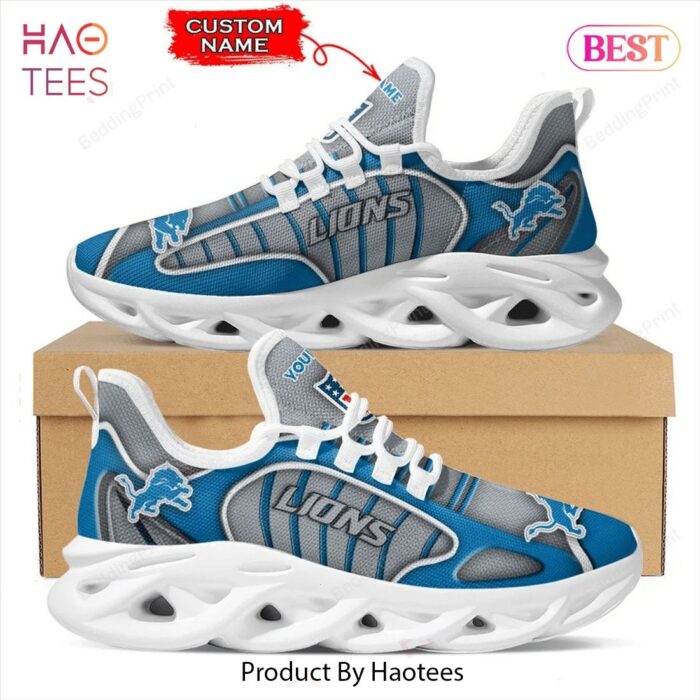 NFL Detroit Lions Grey Mix Blue Max Soul Shoes