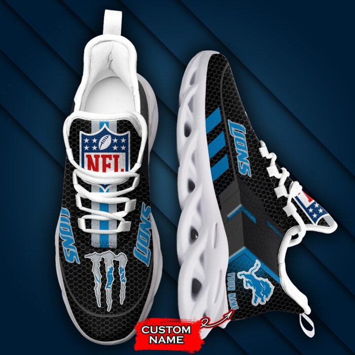 NFL Detroit Lions Max Soul Sneaker Custom Name 43M1