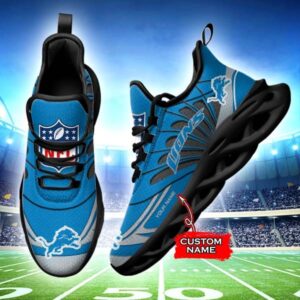 NFL Detroit Lions Max Soul Sneaker Custom Name 62M12