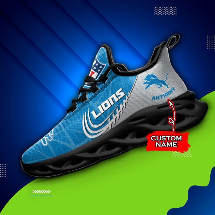 NFL Detroit Lions Max Soul Sneaker Custom Name Ver 3