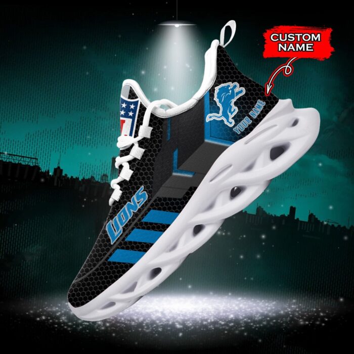 NFL Detroit Lions Max Soul Sneaker Monster Custom Name 43M12