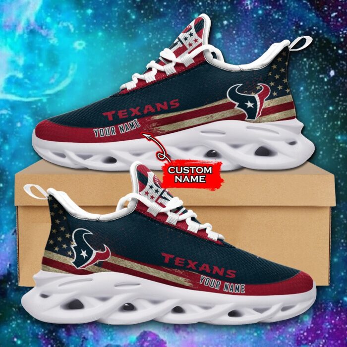 NFL Houston Texans Max Soul Sneaker Monster Custom Name 42M12