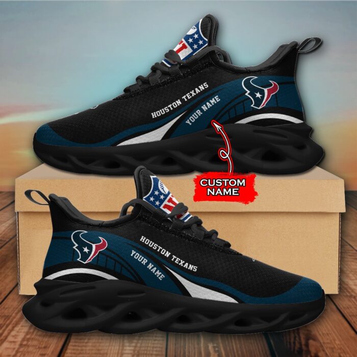 NFL Houston Texans Max Soul Sneaker Monster Custom Name Style 2