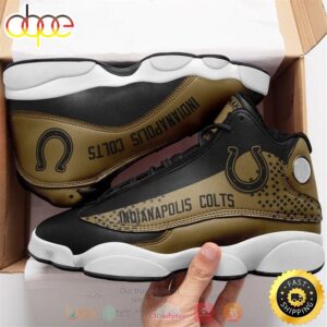 NFL Indianapolis Colts Black Brown Air Jordan 13 Shoes