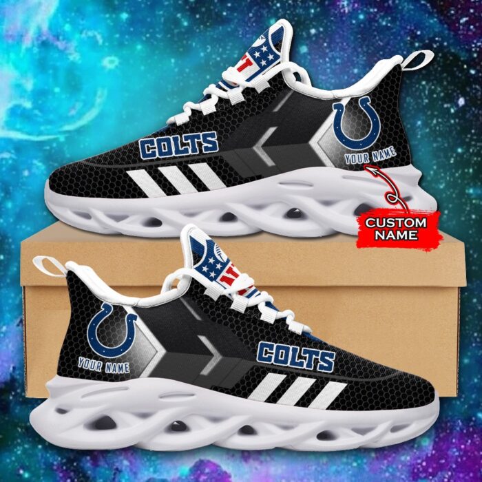 NFL Indianapolis Colts Max Soul Sneaker Custom Name 43M1