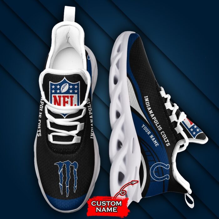 NFL Indianapolis Colts Max Soul Sneaker Monster Custom Name Style 2