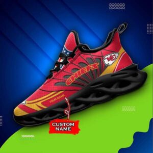 NFL Kansas City Chiefs Max Soul Sneaker Custom Name 62M12