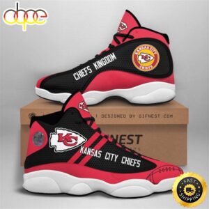 NFL Kansas City Chiefs Red Black Air Jordan 13 Shoes