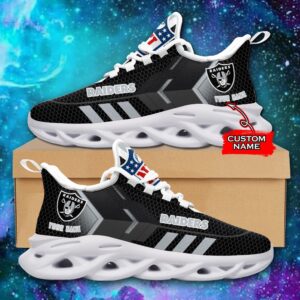 NFL Las Vegas Raiders Max Soul Sneaker Custom Name 43M1