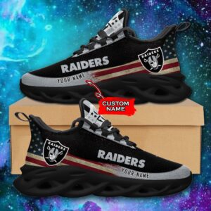 NFL Las Vegas Raiders Max Soul Sneaker Custom Name Pod 42 M1RTT