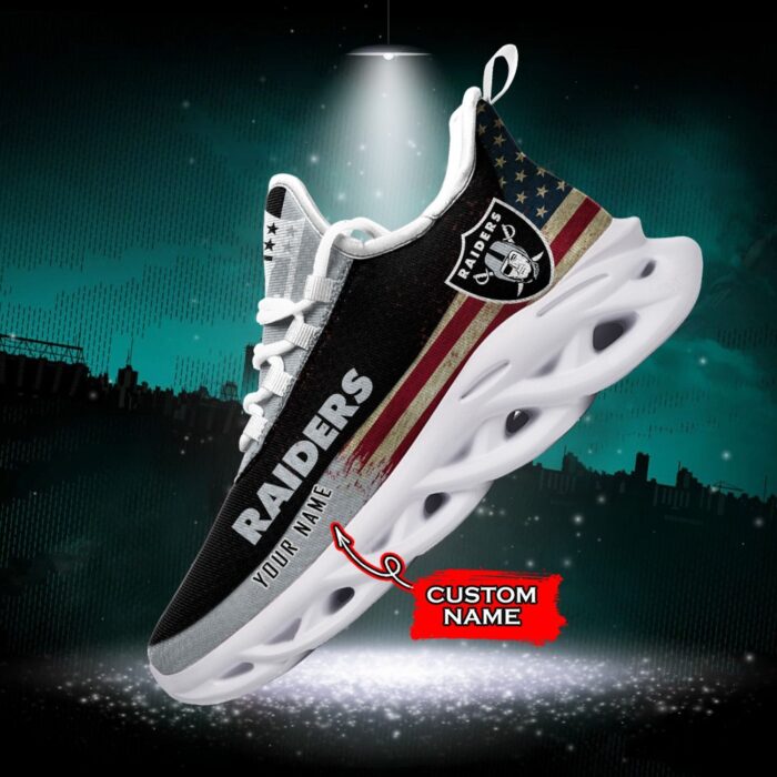 NFL Las Vegas Raiders Max Soul Sneaker Custom Name Pod 42 M1RTT