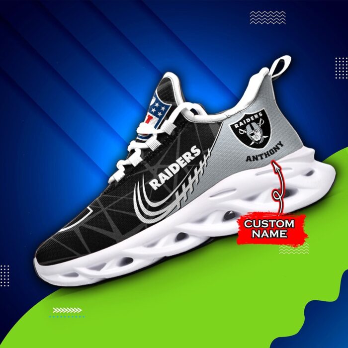 NFL Las Vegas Raiders Max Soul Sneaker Custom Name Ver 3