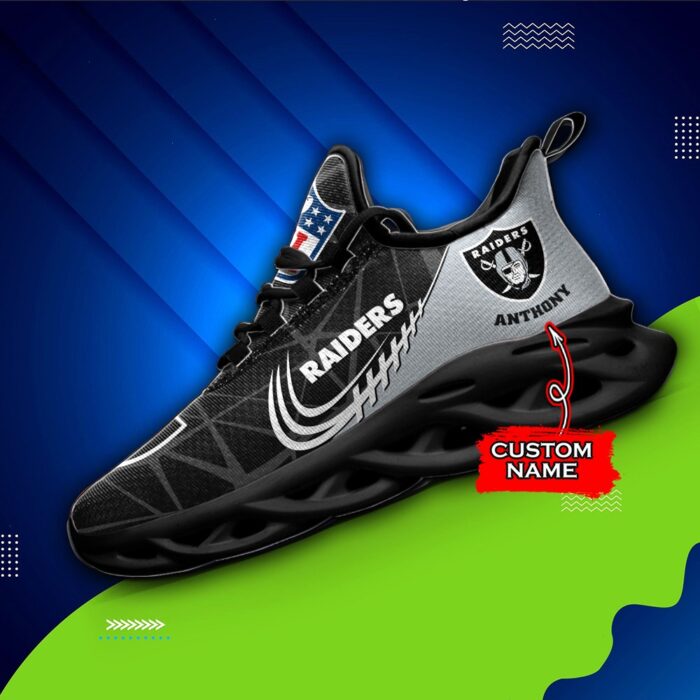 NFL Las Vegas Raiders Max Soul Sneaker Custom Name Ver 3