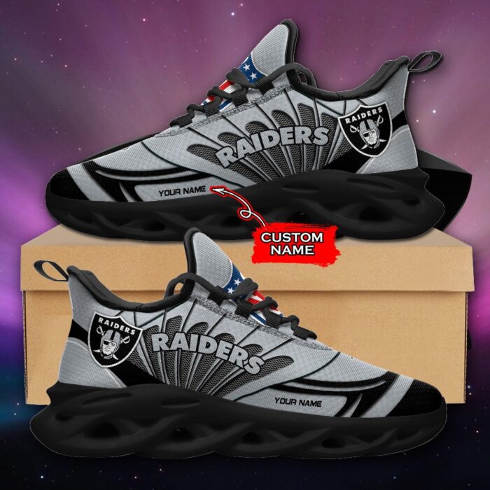 NFL Las Vegas Raiders Max Soul Sneaker Custom Name Ver 8