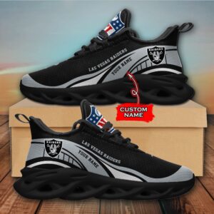 NFL Las Vegas Raiders Max Soul Sneaker Monster Custom Name Style 2