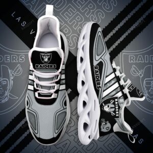 NFL Las Vegas Raiders Silver Black Max Soul Shoes