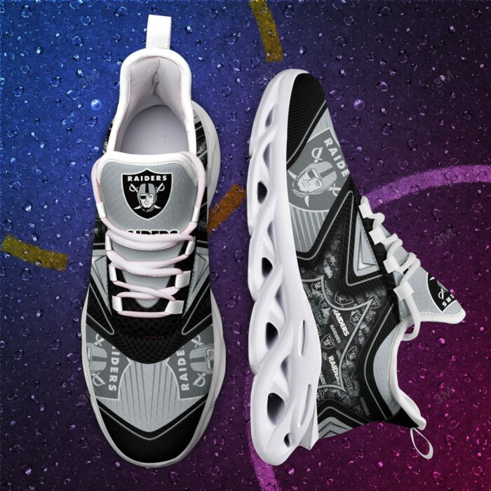 NFL Las Vegas Raiders Silver Black Max Soul Shoes V3