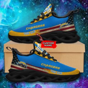 NFL Los Angeles Chargers Max Soul Sneaker Custom Name Pod 42 M1RTT