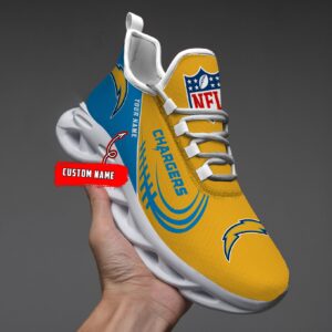 NFL Los Angeles Chargers Max Soul Sneaker Custom Name Ver 2