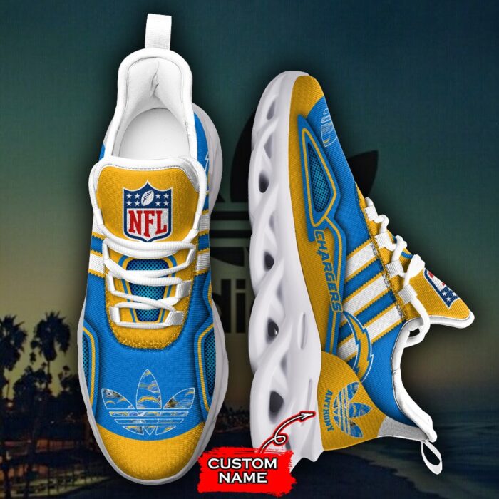 NFL Los Angeles Chargers Max Soul Sneaker Custom Name Ver 4