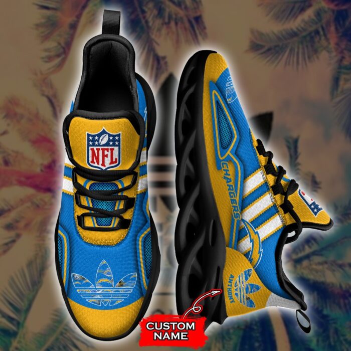 NFL Los Angeles Chargers Max Soul Sneaker Custom Name Ver 4