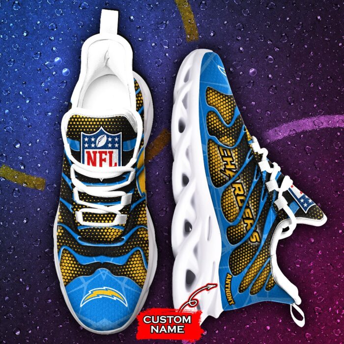 NFL Los Angeles Chargers Max Soul Sneaker Custom Name Ver 5