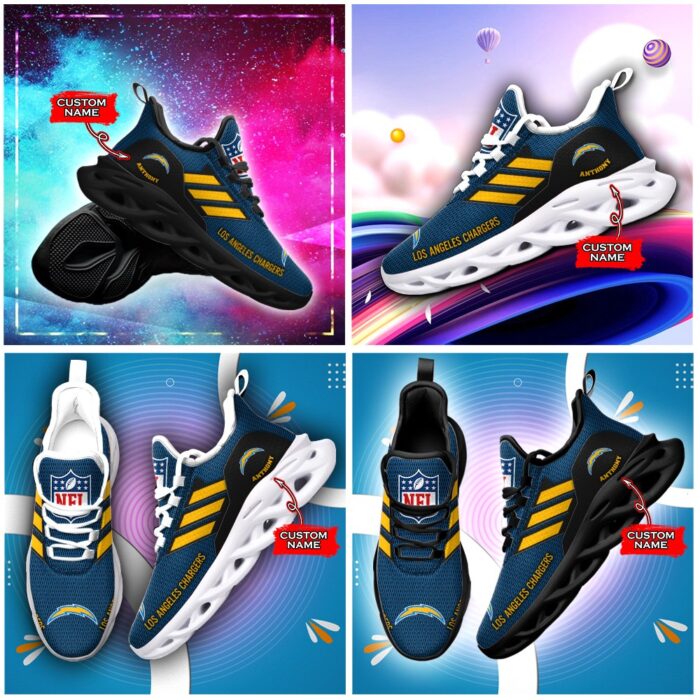 NFL Los Angeles Chargers Max Soul Sneaker Custom Name Ver 7