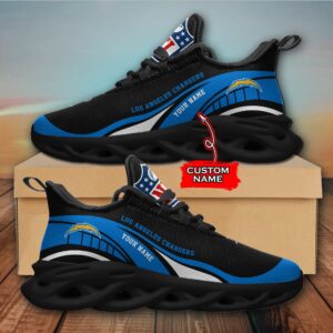 NFL Los Angeles Chargers Max Soul Sneaker Monster Custom Name Style 2