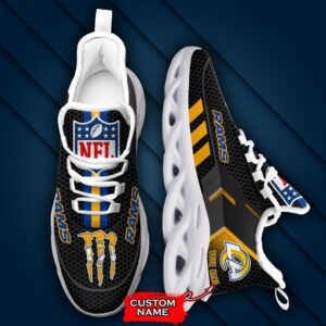 NFL Los Angeles Rams Max Soul Sneaker Custom Name 43M1