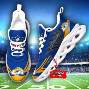 NFL Los Angeles Rams Max Soul Sneaker Custom Name 62M12