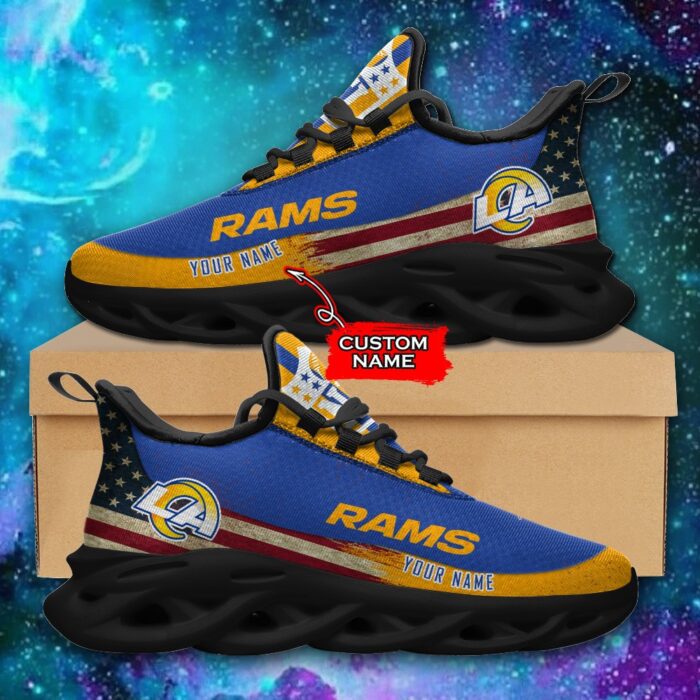 NFL Los Angeles Rams Max Soul Sneaker Custom Name Pod 42 M1RTT