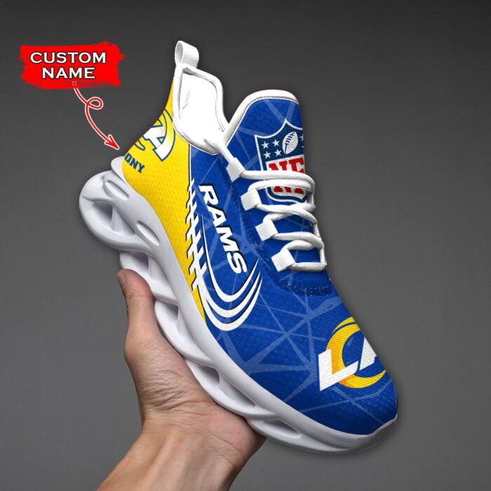 NFL Los Angeles Rams Max Soul Sneaker Custom Name Ver 3