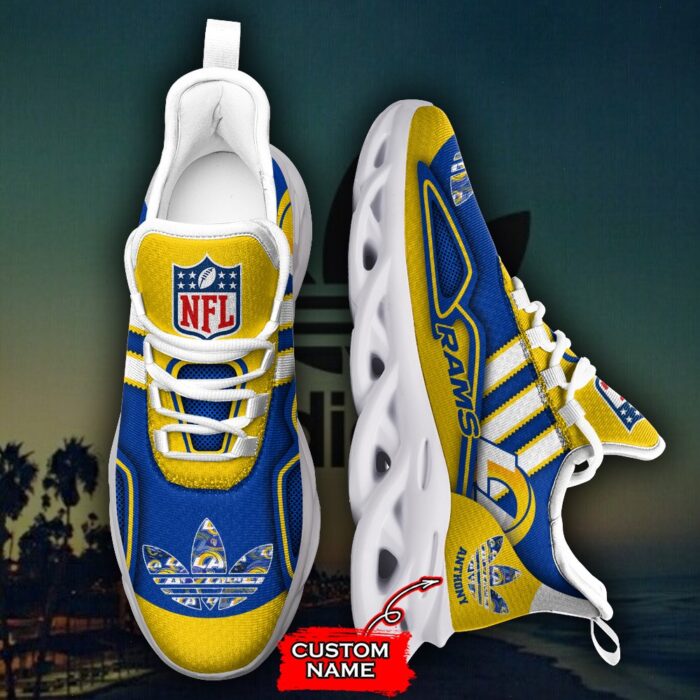 NFL Los Angeles Rams Max Soul Sneaker Custom Name Ver 4