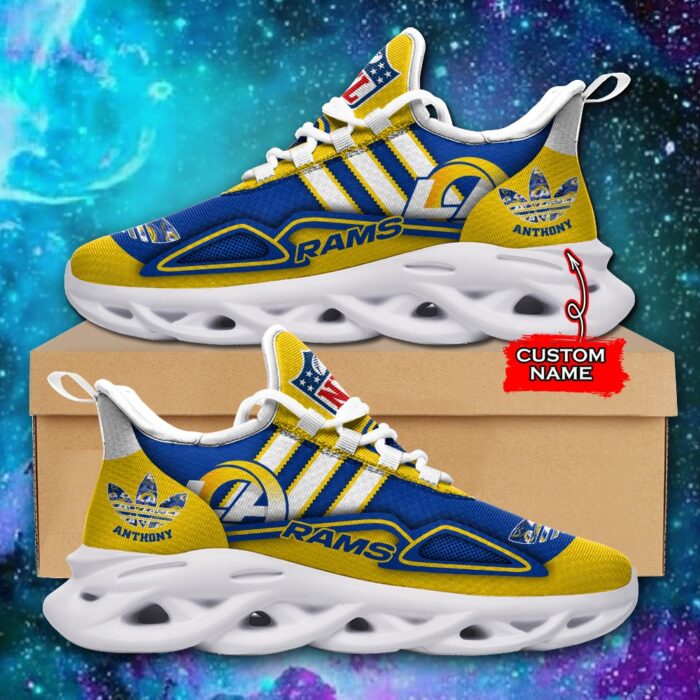 NFL Los Angeles Rams Max Soul Sneaker Custom Name Ver 4