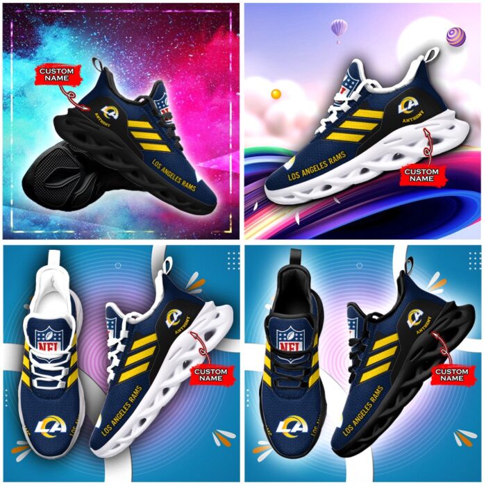 NFL Los Angeles Rams Max Soul Sneaker Custom Name Ver 7