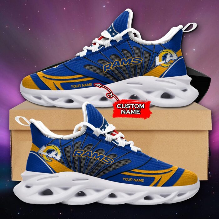 NFL Los Angeles Rams Max Soul Sneaker Custom Name Ver 8