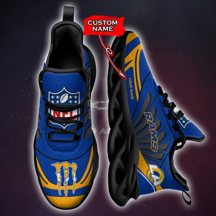 NFL Los Angeles Rams Max Soul Sneaker Custom Name Ver 8