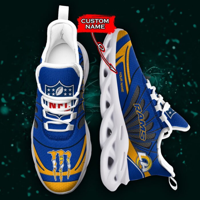 NFL Los Angeles Rams Max Soul Sneaker Custom Name Ver 8