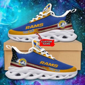 NFL Los Angeles Rams Max Soul Sneaker Monster Custom Name 42M12