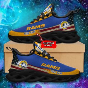 NFL Los Angeles Rams Max Soul Sneaker Monster Custom Name 42M12