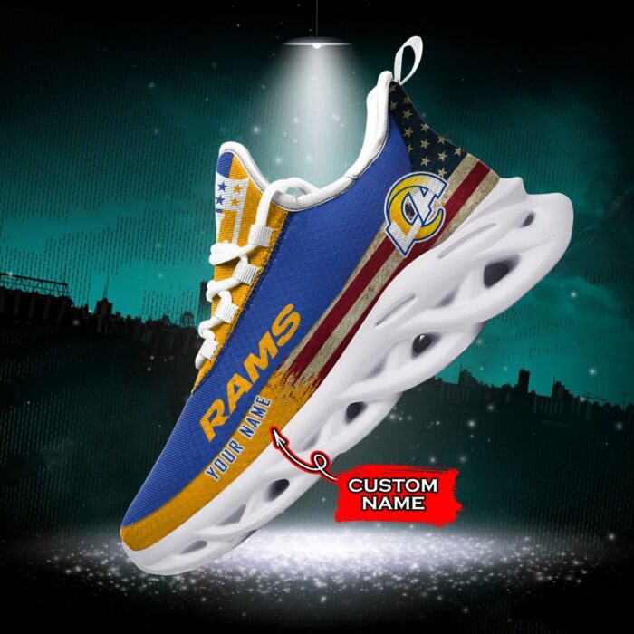 NFL Los Angeles Rams Max Soul Sneaker Monster Custom Name 42M12