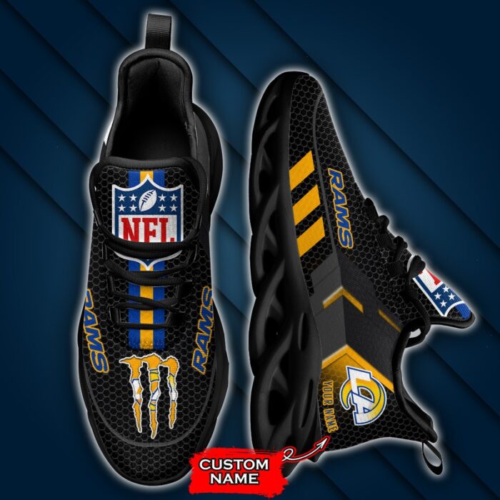 NFL Los Angeles Rams Max Soul Sneaker Monster Custom Name 43M12