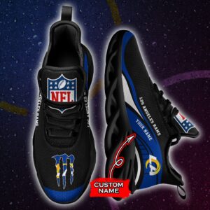 NFL Los Angeles Rams Max Soul Sneaker Monster Custom Name Style 2